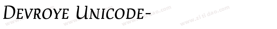 Devroye Unicode字体转换